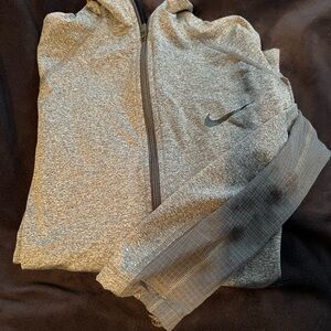 Nike Heather Gray Quarter-Zip Longsleeve